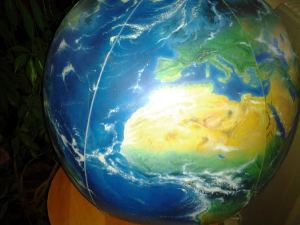 mapping beach ball globe